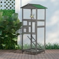 thumbnail image 2 of PawHut 65" Wooden Bird Cages Outdoor Finches Aviary Birdcage with Tray, 2 of 9