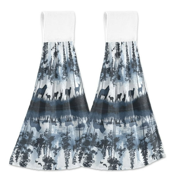 2 Bathroom Towels Kitchen Towels 18.2x14In Velcro Hand Wipes Dish Cloths & Dish Towels Washroom Towels Face Towel Hand Wipes Animals