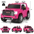 thumbnail image 2 of Costway 12V 2-Seater Licensed GMC Kids Ride On Truck RC Electric Car w/Storage Box Pink, 2 of 10