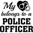 thumbnail image 3 of CafePress - Heart Belongs Police Officer - Women's Light Pajamas, 3 of 4