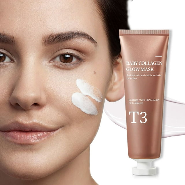 Máscara de Colágeno T3, Máscara de Colágeno para Bebé T3, Máscara Peel Off de Colágeno T3, Máscara Facial Coreana para Piel Brillante, Elasticidad de la Piel, Máscara Facial Reafirmante de Arrugas