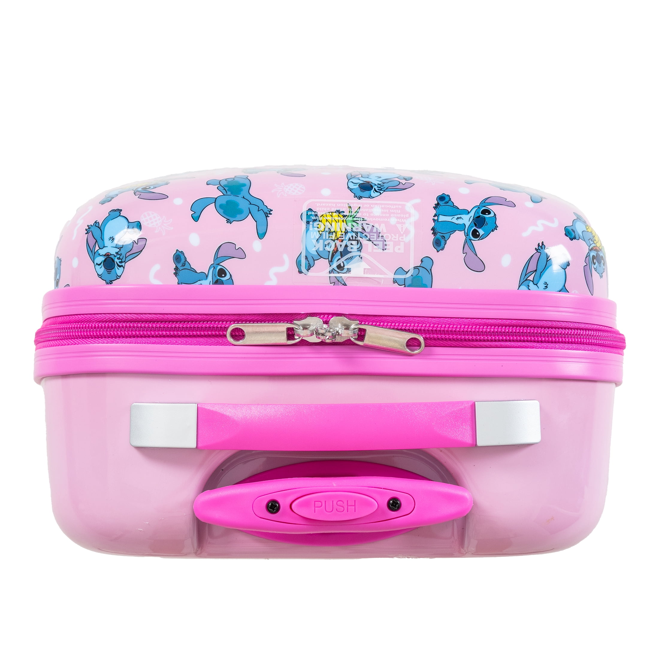 Disney Lilo and Stitch Kid's 16" Carry On Hardside Luggage Spinner -Pink