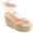 Pink, variant on Journee Collection Womens Catalinn Tru Comfort Foam Espadrille Platform Sandals