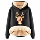thumbnail image 1 of WILLBEST Sudadera de Mujer Womens Casual Plus Velvet Christmas Series Printed Long Sleeve Hooded Sweatshirt 674 Mediana, 1 of 4