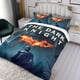 thumbnail image 3 of El Caballero de la Noche Conjunto de sábanas temático, trío de piezas, cómodo y amigable con la piel, diseño único, regalo de decoración para el hogar para familiares, amigos y fans,173cm *218cm, 3 of 6