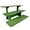 Green, variant on 3-Tier Straight Retail Table Display Stand with Shelves for Products | 3 Step Straight Display Rack for Counter Top, Craft Shows, Farmers Market, Trade Shows, Pop ups, Soap Display, Candles (Ebony)