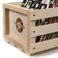 thumbnail image 3 of Crosley Caisse de Rangement Portable en Bois Rustique Vintage pour Collection de Disques Vinyles, 3 of 5