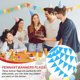 thumbnail image 4 of Banderas de banderines Uxcell de 100 pies, cuerdas colgantes triangulares, banderas DIY para fiestas, azules, 60 Pcs, 4 of 5