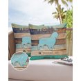 thumbnail image 6 of Farmhouse Dog on Wooden Plank Outdoor Pillow Covers Set of 2, Decorative Waterproof Throw Pillow Case, HOME Texts on Wood Cotton Linen Soft Cozy Cushion Pillowcases, 6 of 6