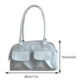thumbnail image 2 of Bolso de mano de cuero informal con múltiples bolsillos para mujer bolso de compras de gran capacidad, 2 of 9