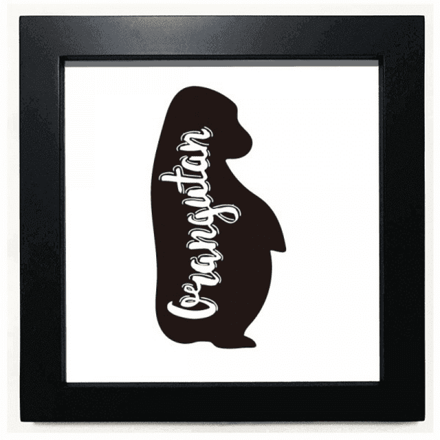 Orang-Outan Cadre Photo Carré Noir et Blanc Animal Mural Ou de Table