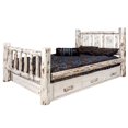 thumbnail image 3 of Montana Collection King Storage Bed w/ Laser Engraved Bear Design, Ready to Finish, 3 of 5