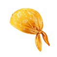 thumbnail image 2 of Unisex Quick Drying Liner Bandana Moisture Wicking Adjustable Tie Back UV Protection Head Wrap for Cycling Outdoor Sports(Yellow,58cm), 2 of 5