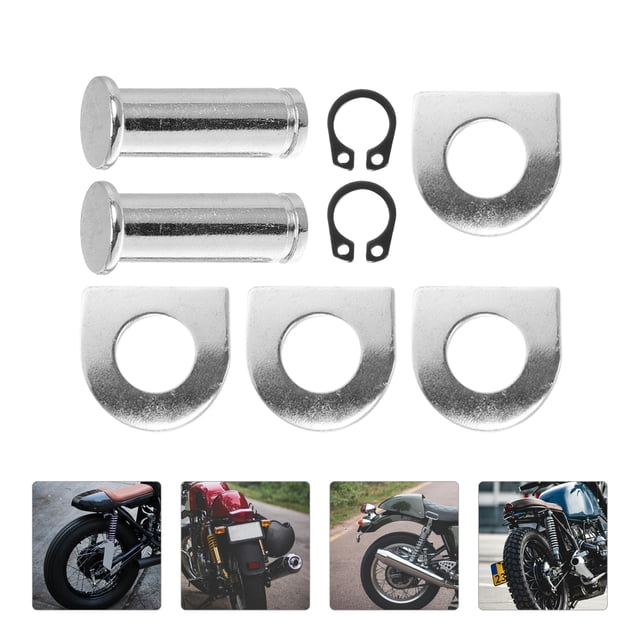 FOMIYES Kit De Soportes Y Pasadores Para Reposapiés De Motocicleta Fácil Instalación Plateado