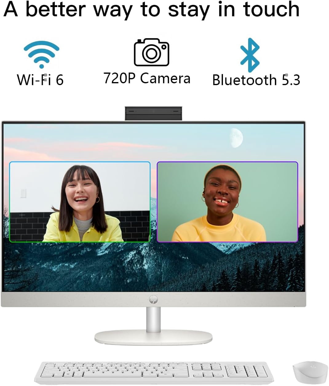 HP All in One Desktop Computer 27" FHD Touchscreen, Intel Core Ultra 7 155U, 64GB DDR5 RAM, 1TB SSD, Wi-Fi 6, Adjustable Height, Windows 11 Pro
