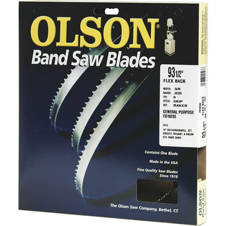 OLSON SAW Bandsaw Blade, 3/8 x 93.5-In., 4-TPI
