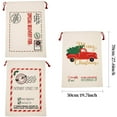 thumbnail image 2 of Large Cotton Santa Sack 27.6 X 19.7 Inches Large Drawstring Bags Gift Sack (3 Pack B), 2 of 7