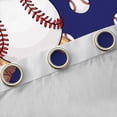 thumbnail image 4 of Homewish Cartoon Baseball Print Blackout Curtains Set of 2 (52x84 Each), Ball Sports Lover Window Curtains, Teens Kids Boys Girls Curtains and Drapes, Blackout Curtains Home Decor, 4 of 6