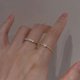 thumbnail image 3 of Anillos de corazón de circón de lujo para mujer, anillo de diamantes de imitación de tejido ajustable de apertura, joyería de boda de compromiso, regalos de novia de moda, 3 of 4