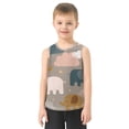 thumbnail image 2 of Cartoon Elephant Sleeping with Stars Clouds Vest Undershirt Tank Top Sleeveless Quick Dry L, 2 of 7