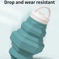 thumbnail image 4 of CozySound Collapsible Hexagonal Water Bottle500mL Double Leakproof, Food Grade Silicone BPA Free, For Camping and Travelling, GREEN, 4 of 7