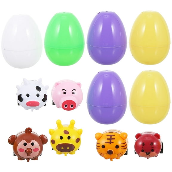 NUOLUX 1 Set of Children Easter Eggs Playthings Cartoon Car Egg Toy Easter Eggs Wrapping Boxes
