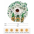 thumbnail image 6 of 15 Inch Round Placemats Set of 6, St Patricks Day Non Slip Heat Insulation PP Table Mats, Green Shamrock Spring Watercolor Gnomes Beige Washable Place Mats for Kitchen Dining Party Table Decor, 6 of 7