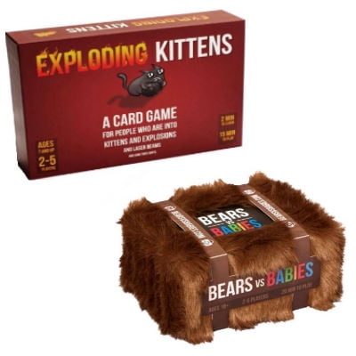 Exploding Kittens and Bears vs. Babies Party Games Bundle and