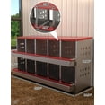 thumbnail image 2 of 10 Compartment Galvanized Steel Chicken Nesting Box - Wall Mounted with Egg Tray Perch & Fake Eggs for Coops, 2 of 7