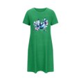 thumbnail image 5 of HomeGardon Women's Sleepwear Nightgowns for Women,Fashion Print Medium Length Dress Oversized Short Nightgown Fashion Chest Print Short Sleeve Nightdress,S-XXL, 5 of 5