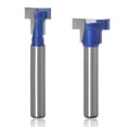 thumbnail image 1 of HUGFEGWE 1/4 Inch Shank T Slot Keyhole Router Bit Set, T-Slot Cutter Router Bits Steel Handle Slotted Cutter 5/8'' & 7/16'' Hex Bolts Woodworking Grooving Cutting Tool CJB91-14049, 1 of 7