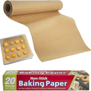 BESTCROF Unbleached Parchment Paper for Baking, 12 in x 66 ft, 65 Sq.ft, Non-Stick Kitchen Baking Paper for Air Fryer, Oven, Steamer, Grilling, Bread Cookies