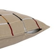 thumbnail image 3 of Ox Bay and Stacy Garcia 24" x 24" Beige Checkered Embroidered Cotton Blend Adult Decorative Throw Pillow Cover, 3 of 7