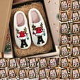 thumbnail image 6 of Christmas Slippers for Family Size 8 Fuzzy Cute Outdoor Indoor Slippers Xmas Santa Reindeer Letter Print Fashion Winter Shoes (Red & White, V), 6 of 6