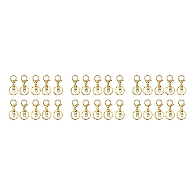 Maytalsory 10pcs Metal Carabiners Lobster Claw For Keychain - Strong And Functional Accessories For Easy Key gold 3Set