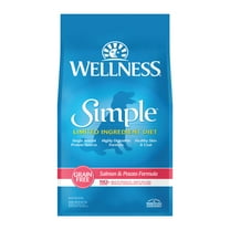 Wellness Simple Limited Ingredient Dry Dog Food for Sensitive Stomachs, Supports Skin & Coat, Grain Free, Natural, Salmon & Potato Recipe, (24-Pound Bag)