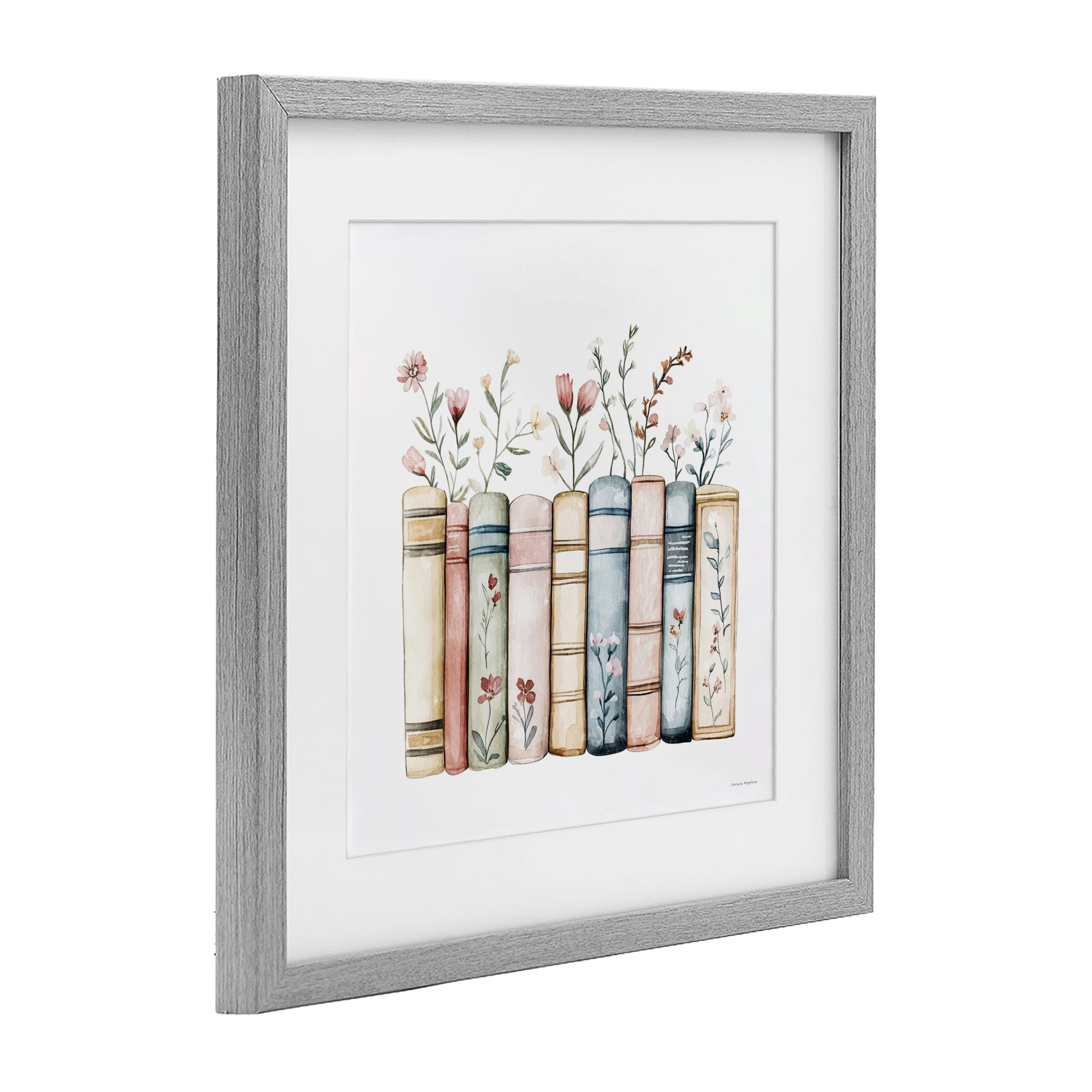 Stupell Industries Words That Blossom Gray Framed Print Under Glass, design by Svetlana Aleynikova