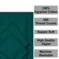 thumbnail image 7 of 4 Piece Zipper Sheet Set Includes (1 Zipper Fitted Sheet, 1 Flat Sheet And 2 Zipper PillowCase) with 8 Inch Deep Pocket 800 TC 100% Egyptian Cotton Solid Teal Color Cal King Size, 7 of 7