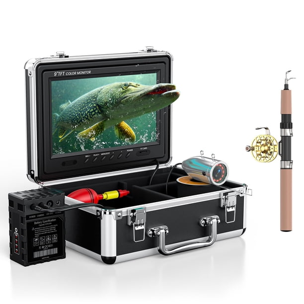 Cámara de pesca submarina Eyoyo LCD 1000TVL Fish Finder de 9 pulgadas