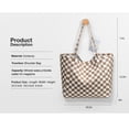 thumbnail image 3 of Gocvo Corduroy Tote Bags, Soft Tote Bags for Women, Fashion&nbsp;Woman Handbags for Travel Work Everyday(Brown Plaid), 3 of 7