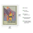 thumbnail image 2 of Norway - Norwegian Fjords - Orient Line Cruises - Vintage Ocean Liner Travel Poster by M.V. Jones c.1923 - Fine Art Matte Paper Print (Unframed) 20x26in, 2 of 4