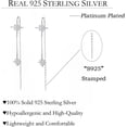 thumbnail image 6 of Sterling Silver CZ Star Dangle Earrings for Women Teens Long Dangle Earrings Threader Tassel, 6 of 11