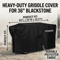 thumbnail image 5 of Pork Barrel BBQ 36" Griddle Cover for Blackstone with Hood - Heavy Duty Waterproof Outdoor Grill Cover, Fits Models 5482 & 5484, 69" x 26" x 35.5, 5 of 8