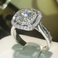 thumbnail image 2 of K-KED 925 Silver Women Anniversary Ring Gift Luxury Cubic Zircon Delicate Jewelry Sz 6-10-10, 2 of 8