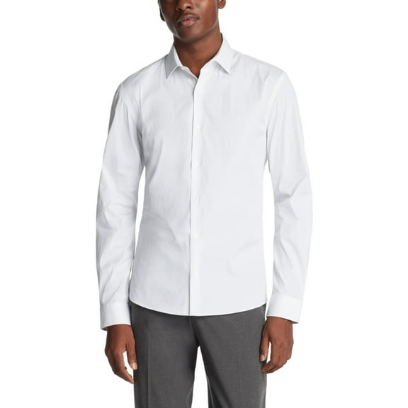 Calvin Klein Dress Shirt Men's XL17-17.5 36/37 Grey Multi Extra Slim Fit