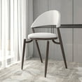thumbnail image 3 of LeisureMod Venice Collection Modern Dining Chair In Black set of 4 in White, 3 of 12