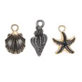thumbnail image 1 of Unique Bargains 15 Pack 3 Style Charm Pendants Gold Plated Pendants DIY, Black, 1 of 6