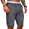 thumbnail image 2 of zuwimk Mens Shorts,Men's Lightweight Ripstop Stretch Cargo Short Gray,L, 2 of 5