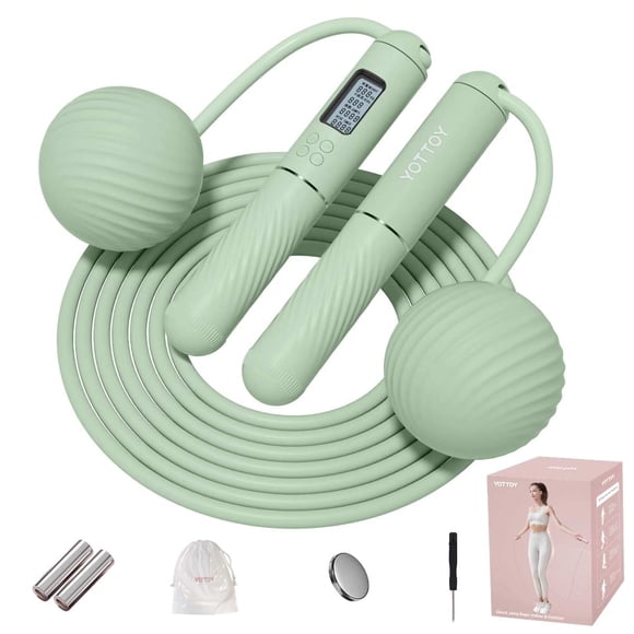 Jump Rope YOTTOY inalámbrica con contador y cable 2 en 1 para mujer