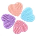 thumbnail image 3 of Flmtop Love Heart Wash Cosmetic Brushes Cleaner Silicone Makeup Tool Cleaning Scrubber, 3 of 7